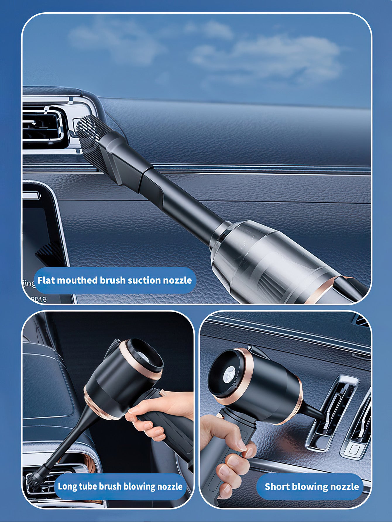 Portable Handheld Vacuum Cleaner for Car and Home Use - 2 Colors