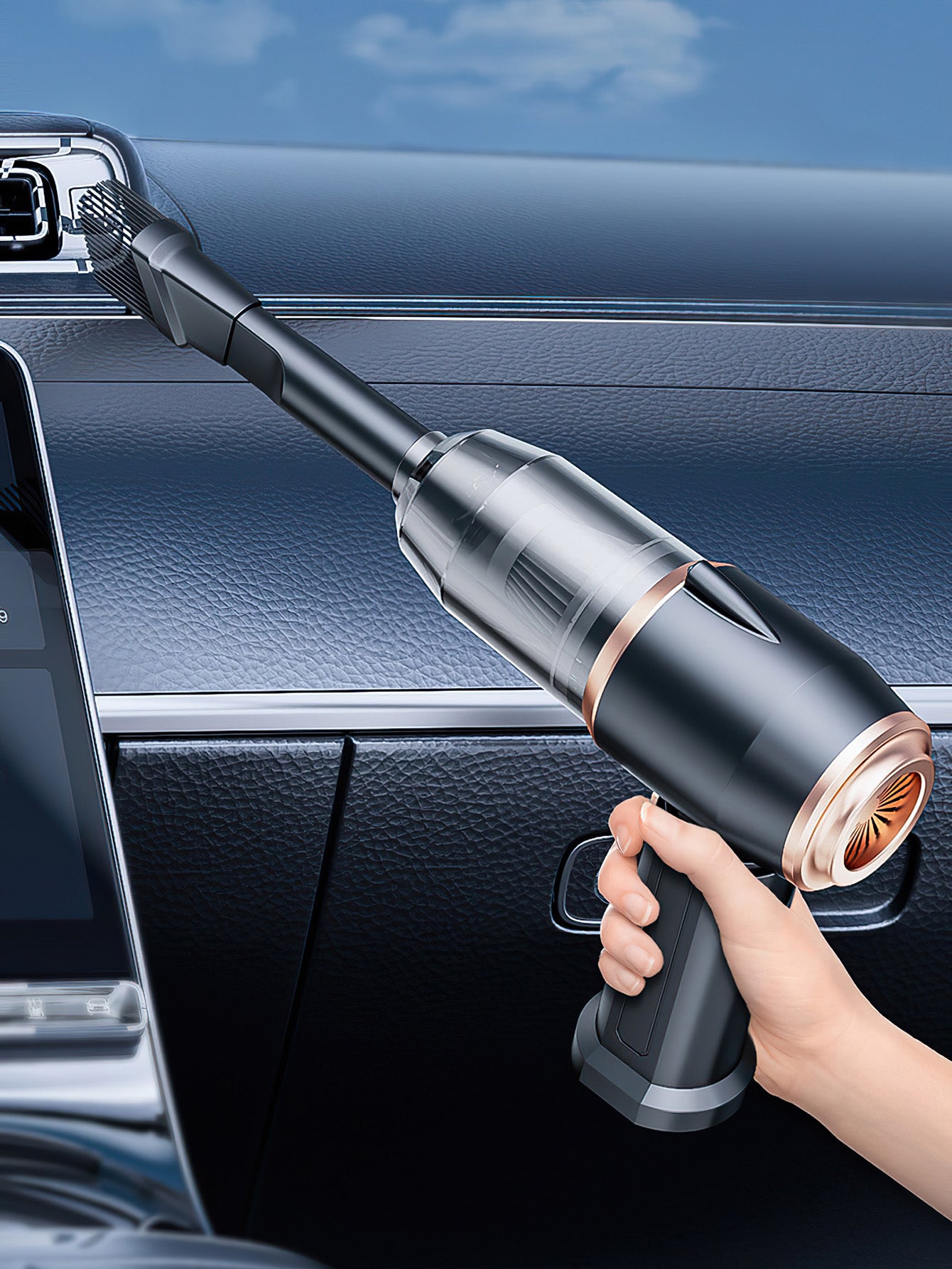 Portable Handheld Vacuum Cleaner for Car and Home Use - 2 Colors