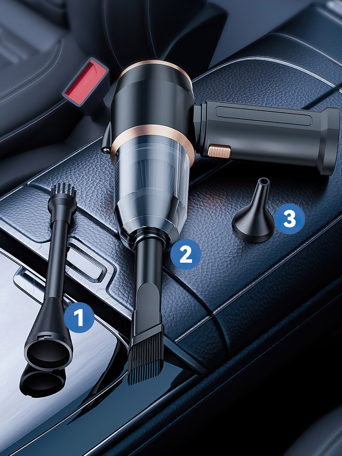Portable Handheld Vacuum Cleaner for Car and Home Use - 2 Colors