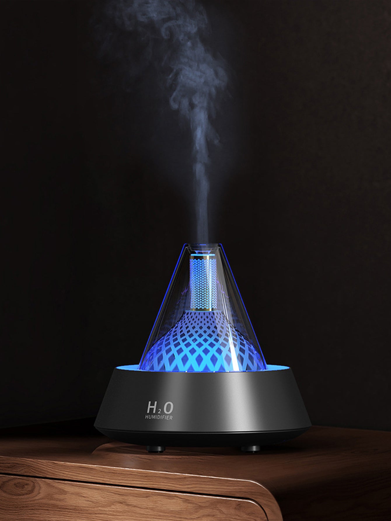 Seven-Color Ambient Light Aroma Humidifier - 2 Styles 2 Colours