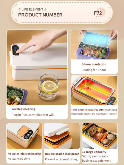 304 Stainless Lunch Box: Portable Food Warmer for Students & Professionals - 3 Colours