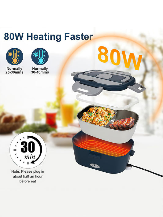 1.5L 304 Stainless Steel Lunch Box: Portable Food Warmer for Car & Dorm Use