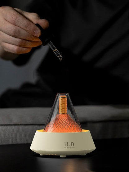 Seven-Color Ambient Light Aroma Humidifier - 2 Styles 2 Colours