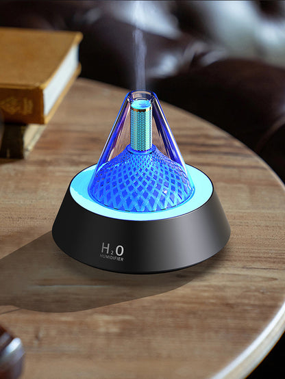 Seven-Color Ambient Light Aroma Humidifier - 2 Styles 2 Colours